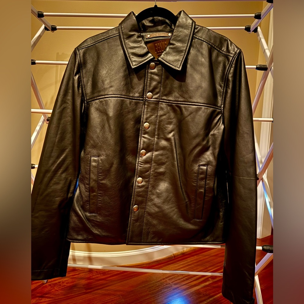 Frye Black Leather Jacket - Extra Large